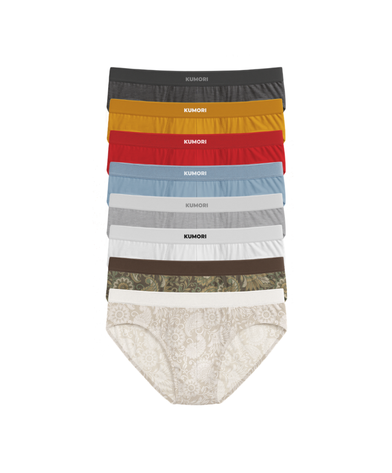 Bamboo Briefs (8-Pack) Paisleys & Unique