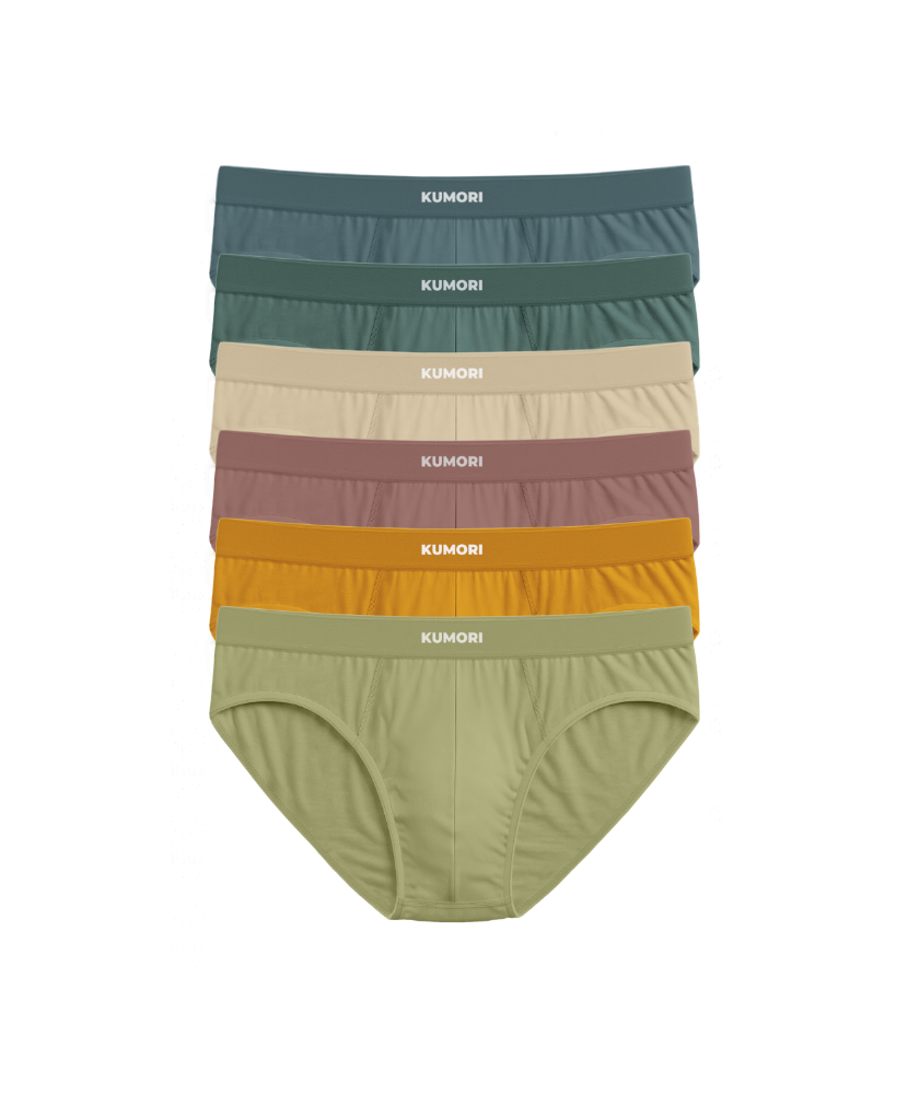 Bamboo Briefs 6-Pack Tones of Nature