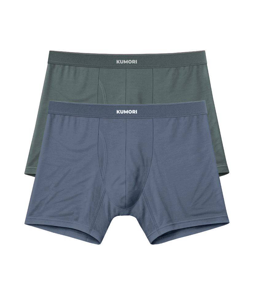 Bamboo Boxer Briefs 2 Pack Coastal Fern & Northlake