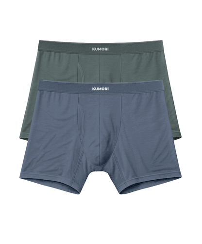 Bamboo Boxer Briefs 2 Pack Coastal Fern & Northlake