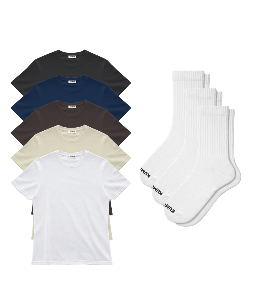 Cotton T-Shirt & Socks 8-Pack