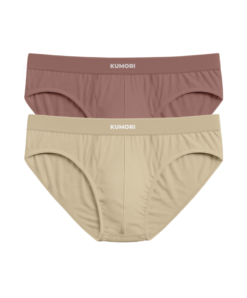 Bamboo Briefs 2 Pack Mesa Rose & Dune