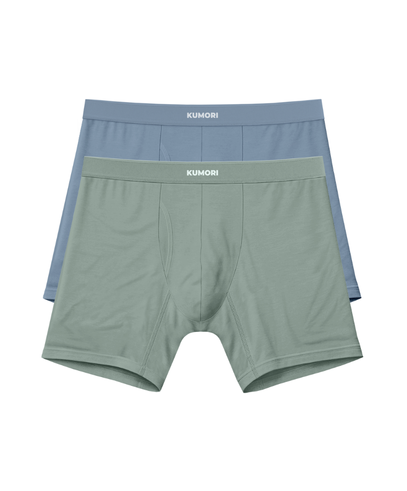 Modal Boxer Briefs 6.5" 2 Pack Eucalyptus & Coastal Mist