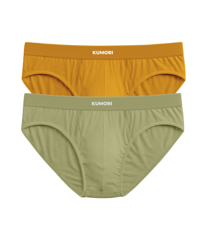 Bamboo Briefs 2 Pack Marigold & Lemongrass