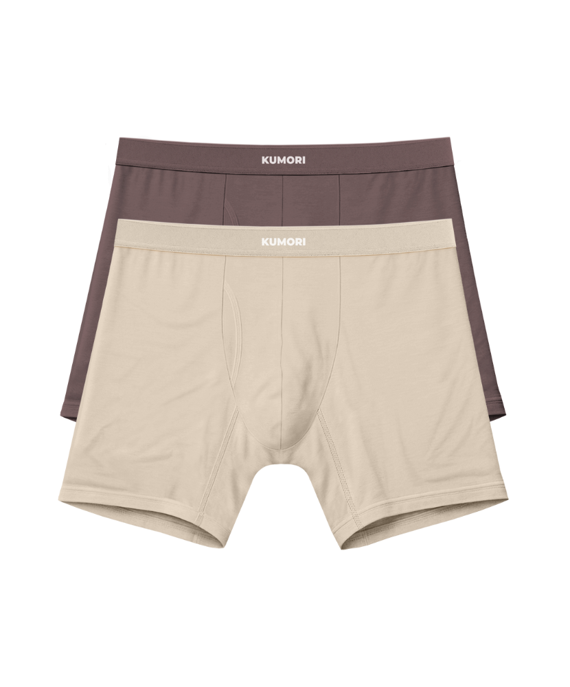 Modal Boxer Briefs 6.5" 2 Pack Coffee & Dune