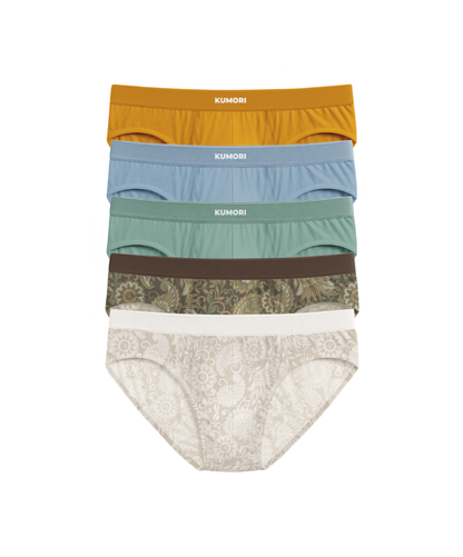 Bamboo Briefs 5-Pack Paisleys & Uniques
