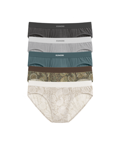 Bamboo Briefs 5-Pack Paisleys & Classics