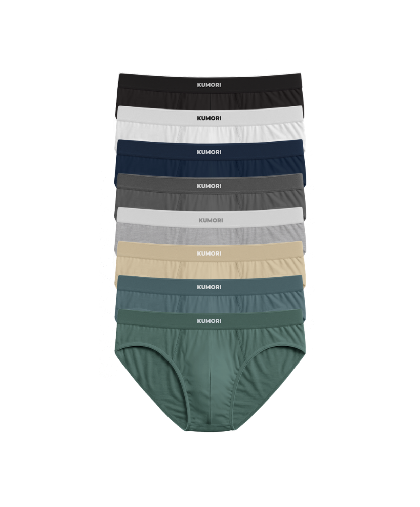Bamboo Briefs (8-Pack) Deep Tones