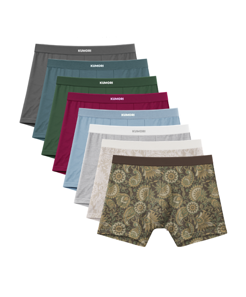 Bamboo Boxer Brief 5" (8-Pack) Paisleys