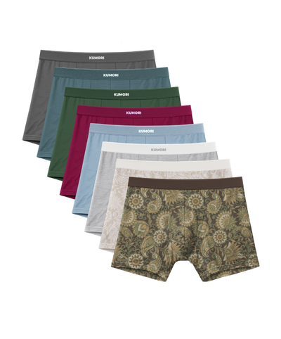 4x Dark Heather Grey, 4x Light Heather Grey