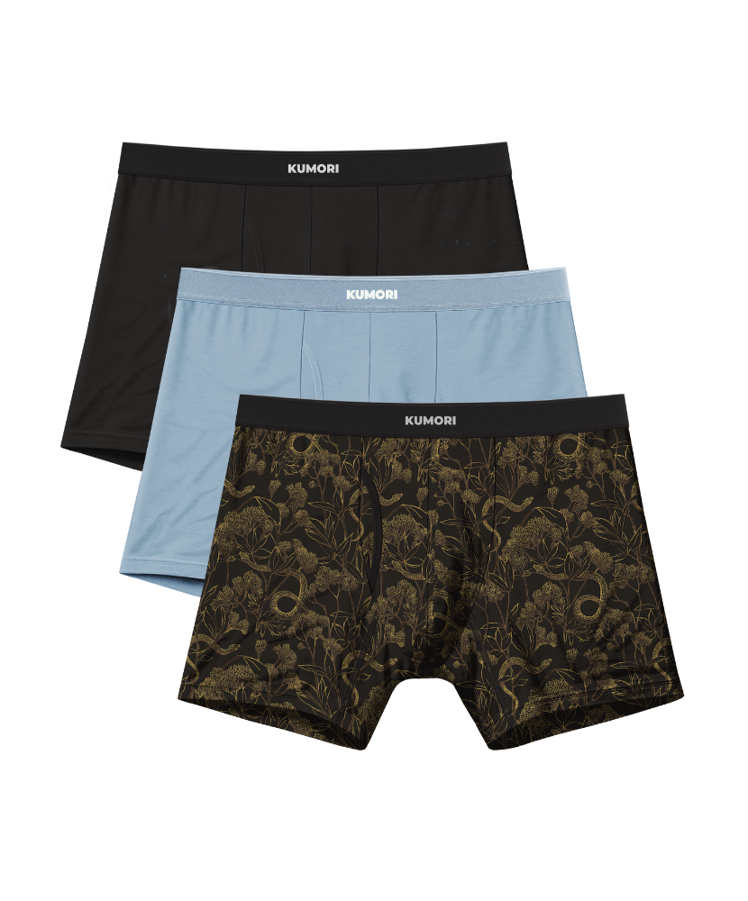 Bamboo Boxer Briefs 5" Goldvale (3-Pack)