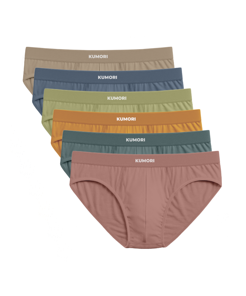 Bamboo Briefs 6-Pack Tones of Nature