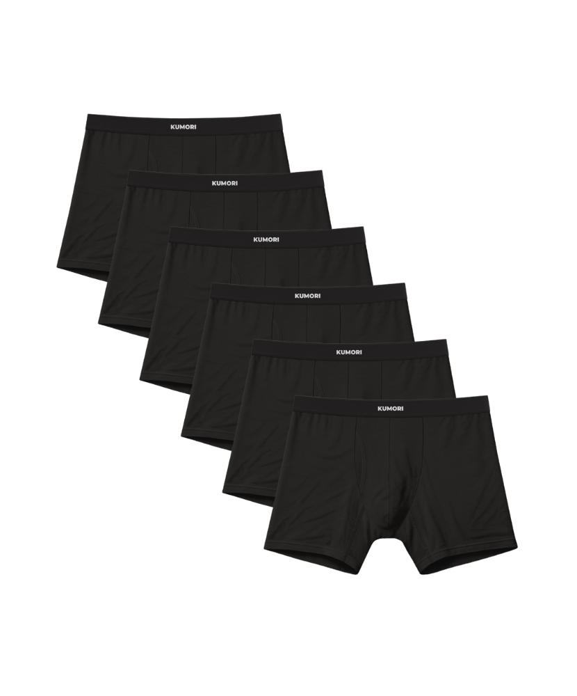 Bamboo Boxer Brief 5" (6-Pack) Black