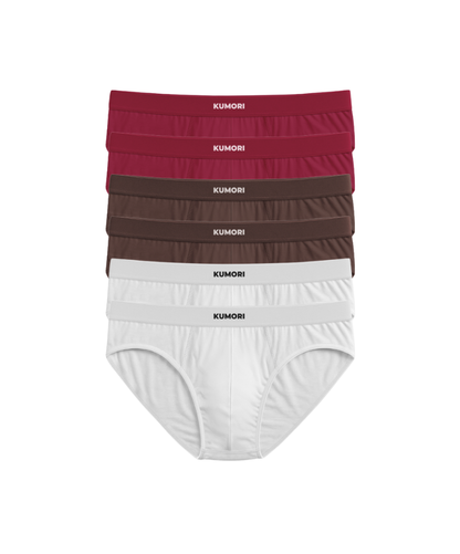 Bamboo Briefs 6-Pack Winter Tones