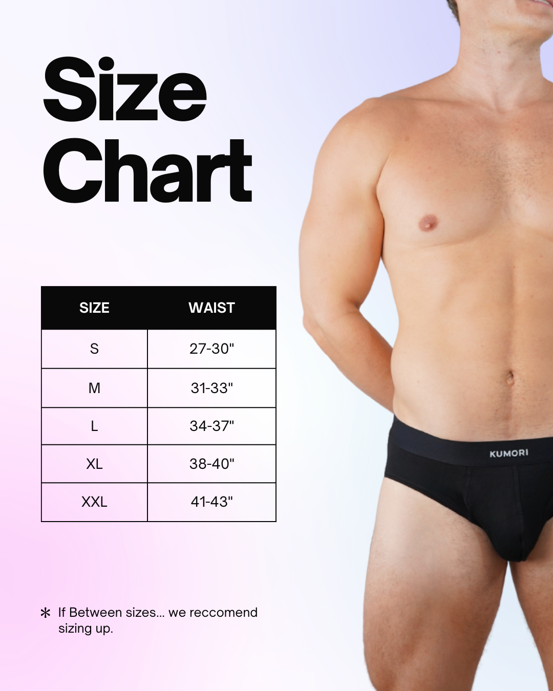 Kumori size chart