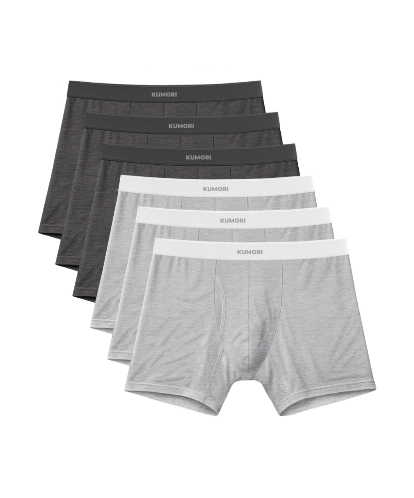 Bamboo Boxer Brief 5" (6-Pack) Grey's