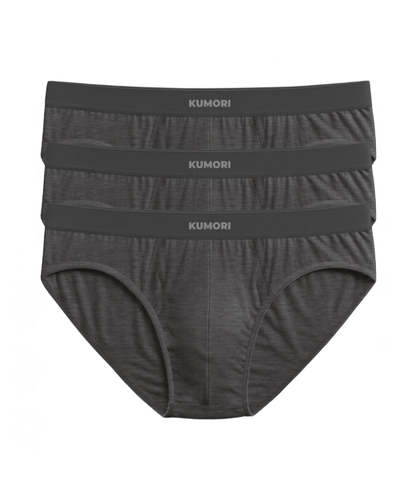 Bamboo Briefs Dark Heather Grey (3-Pack)