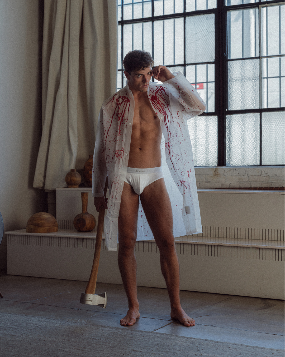Model wearing Kumori underwear