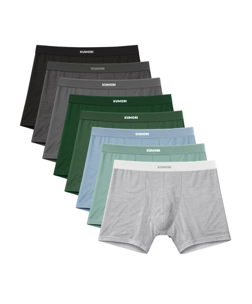 Bamboo Boxer Brief 5" (8-Pack) Most Popular Colors