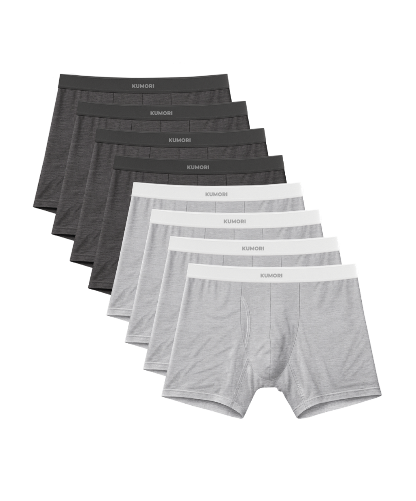 Bamboo Boxer Brief 5" (8-Pack) Heather Pack