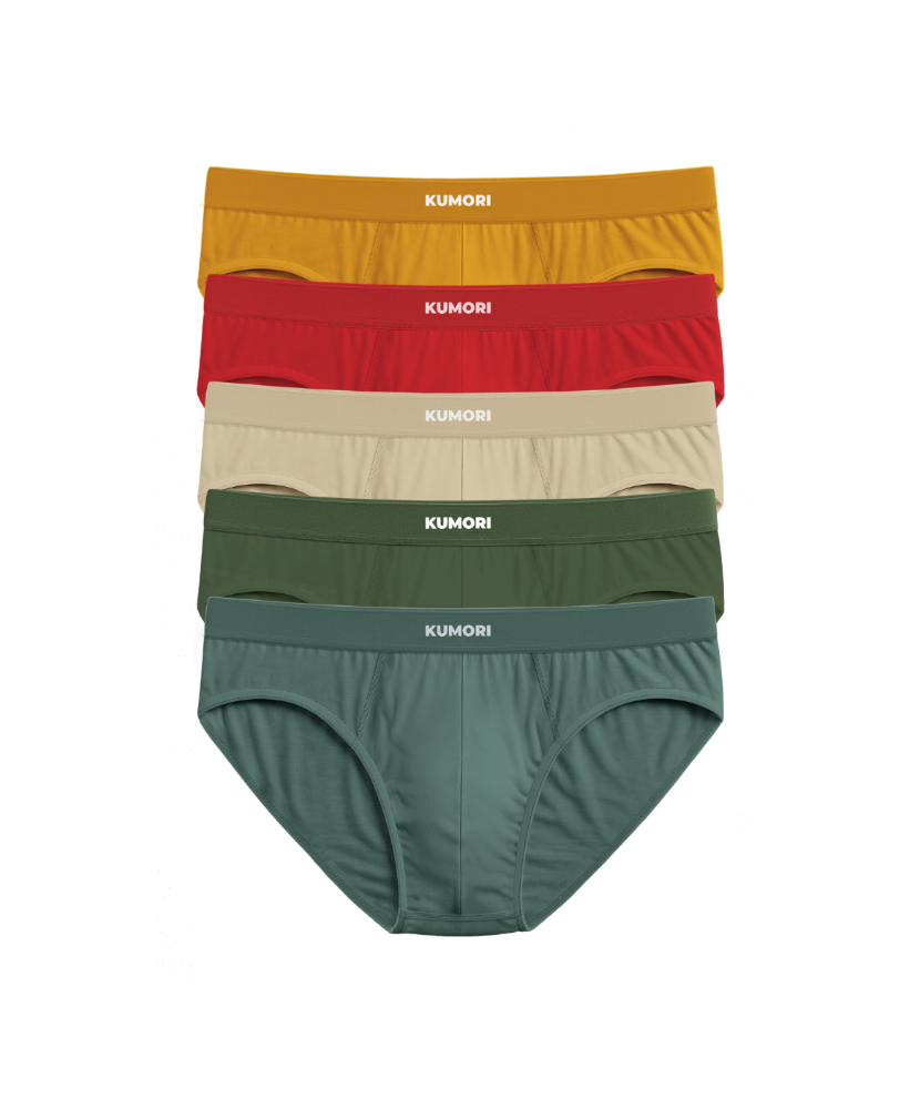 Bamboo Briefs (5-Pack) Warm & Earthy