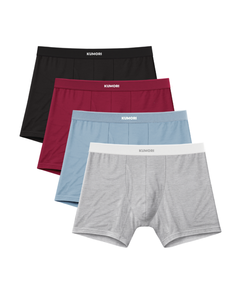 Bamboo Boxer Briefs 5"  4-Pack Core Colors