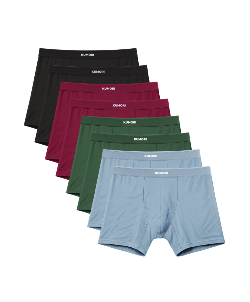 Bamboo Boxer Brief 5" (8-Pack) Core Four Doubles