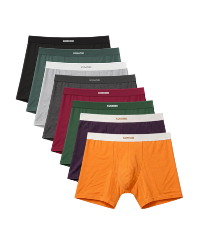 Pumpkin, Heather Fig, Black, Dark Heather Grey, Light Heather Grey, Olive, Maroon, Coastal Fern