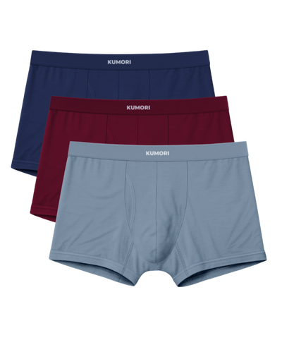 Dark Blue, Cordovan Red, Coastal Mist